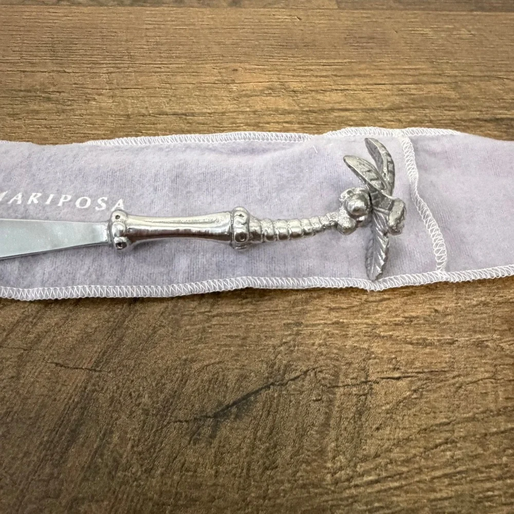 Mariposa Palm Tree Cheese Spreader Silver